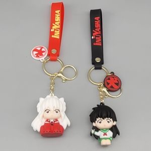 Inuyasha & Kagome 3D Anime Figure Keychain with Carrying Strap